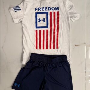 Under Armour White and Navy Freedom Set